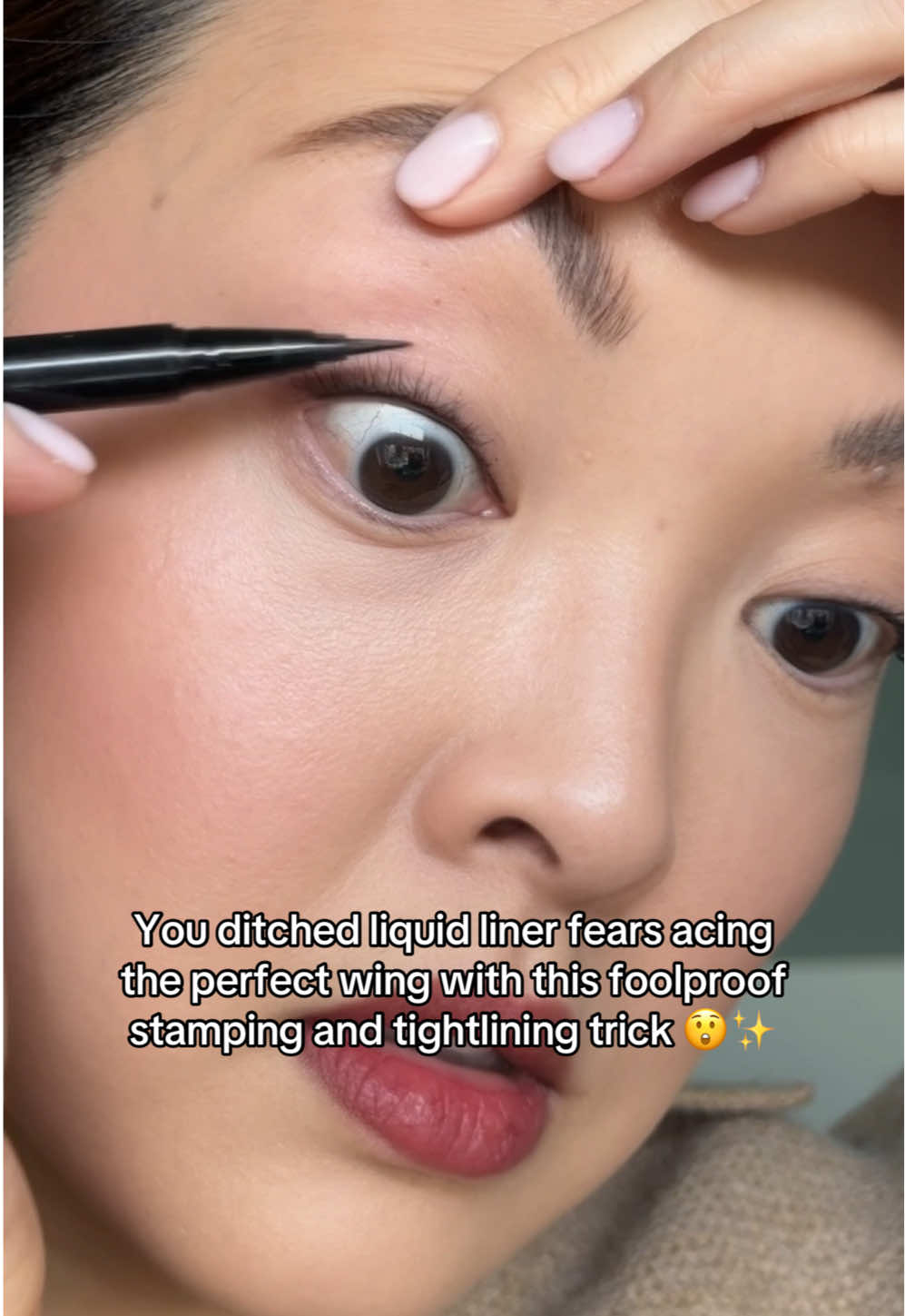 Goodbye liquid liner meltdowns 👋🏻 #fyp #liquidliner #liquidlinertutorial #liquidlinerhacks #liquidlinertips #eyelinertutorial #wingedeyeliner 