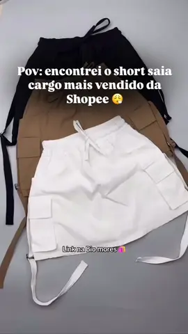Short saia cargo super estiloso 😮‍💨 #looksdespojados #patydesp #looksdepaty #comprinhas #comprinhashopee #lookdodia #looksinspiration 