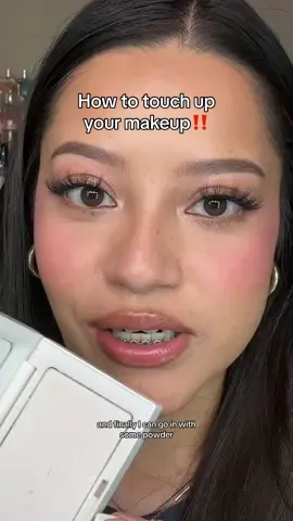 How to touch up your oily makeup‼️ it took me a while to figure this out but now its my favorite way to retouch my makeup. Let me know if it helps 🫶🏼 @milkmakeup hudro grip spray  @Fenty Beauty blotting powder @urban decay setting spray #makeup #makeuptips #makeuphacks ##makeuptutorials #makeuptouchup#touchupmakeup #fypシ 
