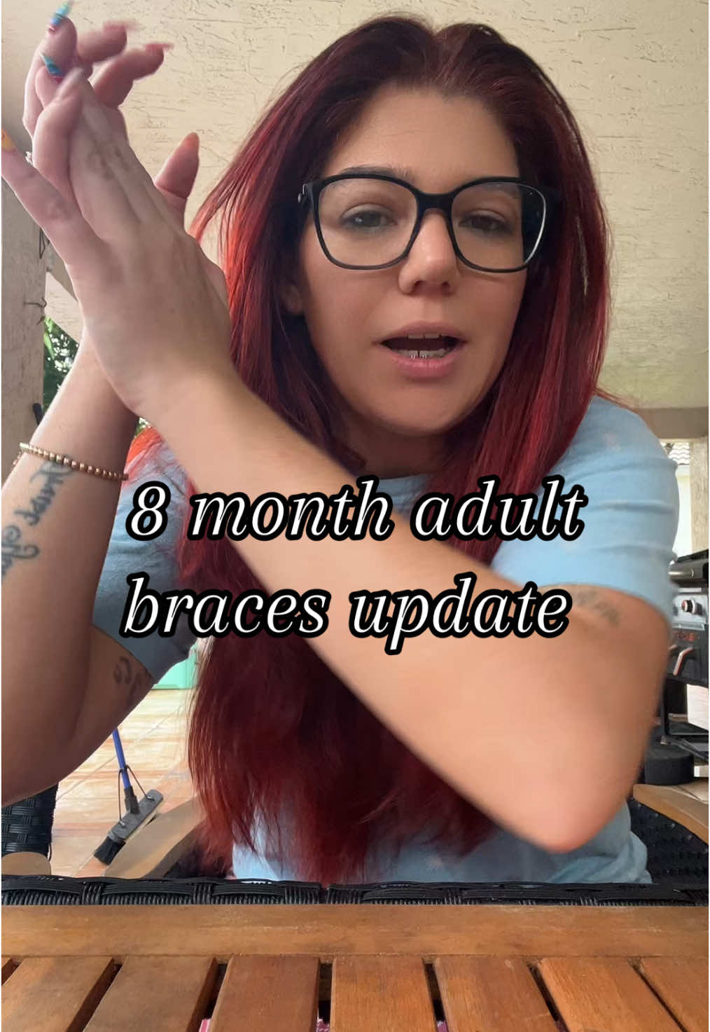 8 month adult braces update!!! 🦷#braces #adultbraces #bracescolors #dental 