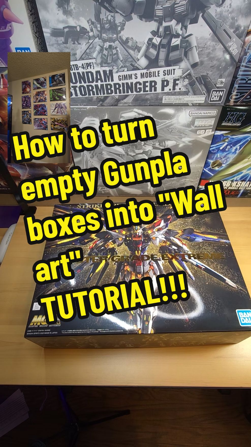 7 step Tutorial on how to turn your empty Gunpla boxes into a Wall Art! #gunpla #gunplacommuntiy #gunplacollection #gundam 