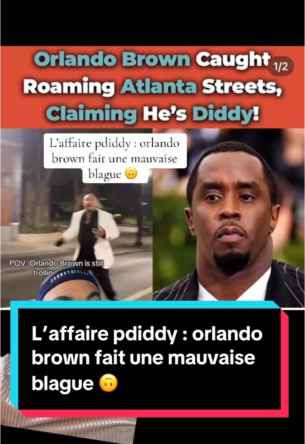 L’affaire pdiddy : orlando brown fait une mauvaise blague 🤪#pdiddy #orlandobrown #mauvaise #blague 