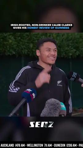 When in Dublin…   The ever-affable Caleb Clarke reveals his family's Irish origins and relives his first taste of the country's trademark stout.  #allblacks #irevnzl #rugbytiktok #sports #rugby #nzrugby #irishrugby #dublin #rugbyunion 