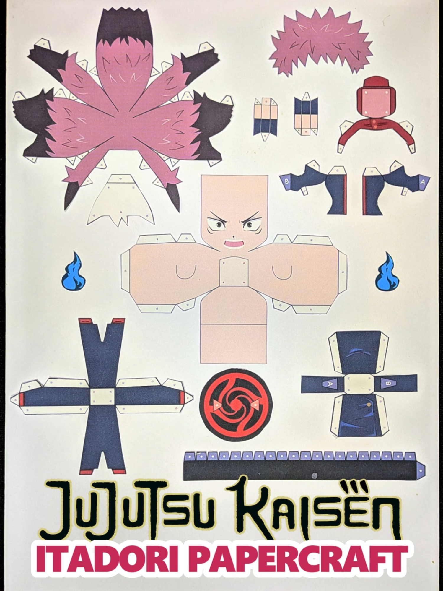 itadori papercraft #itadori #yuji #itadoriyuuji #sukuna #sukunaryomen #jujutsukaisen #anime #papercraft #figure #art