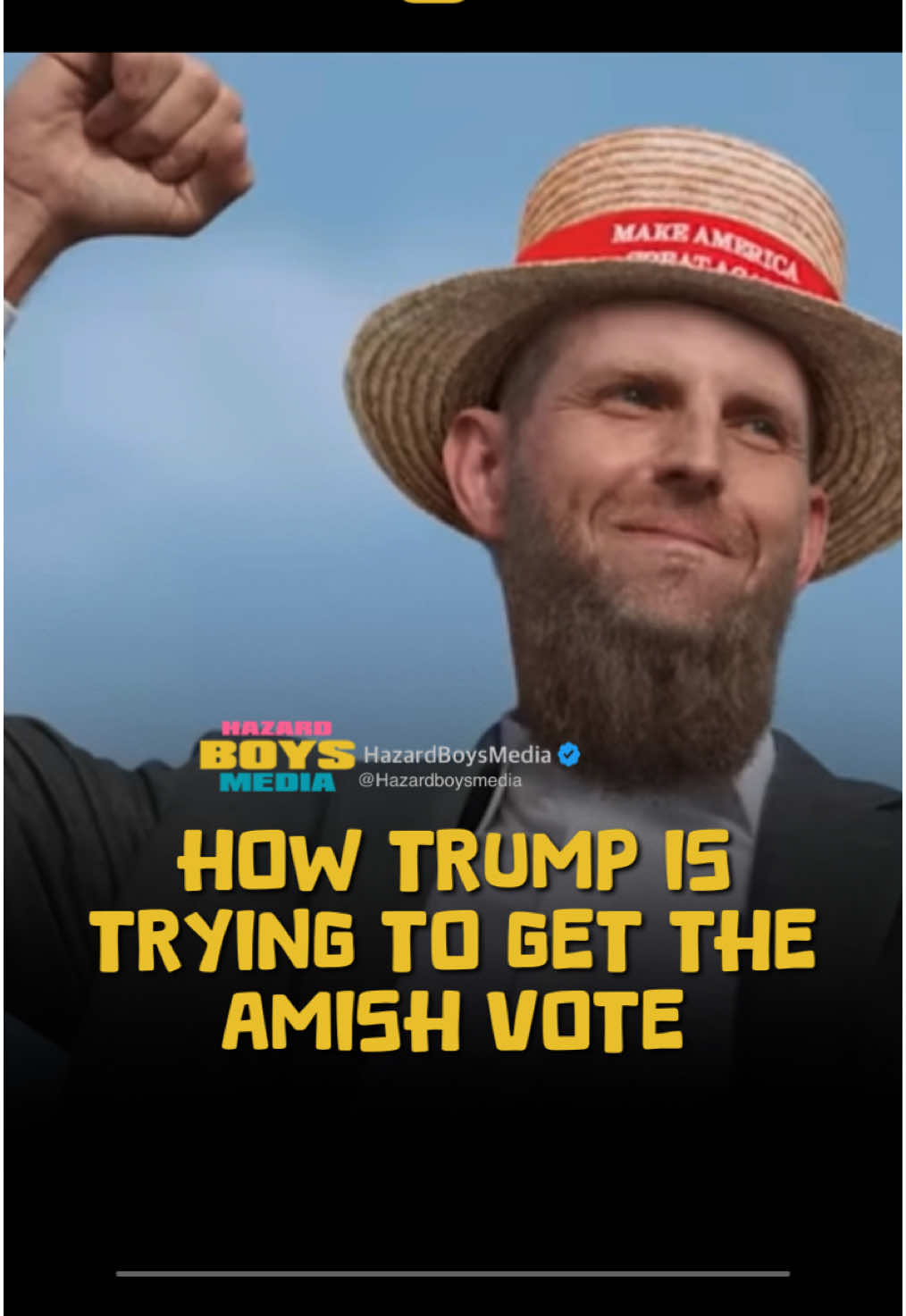 How trump is trying to get the Amish vote #trump #comedy #amish #onion #parody #fyp #hazardboys