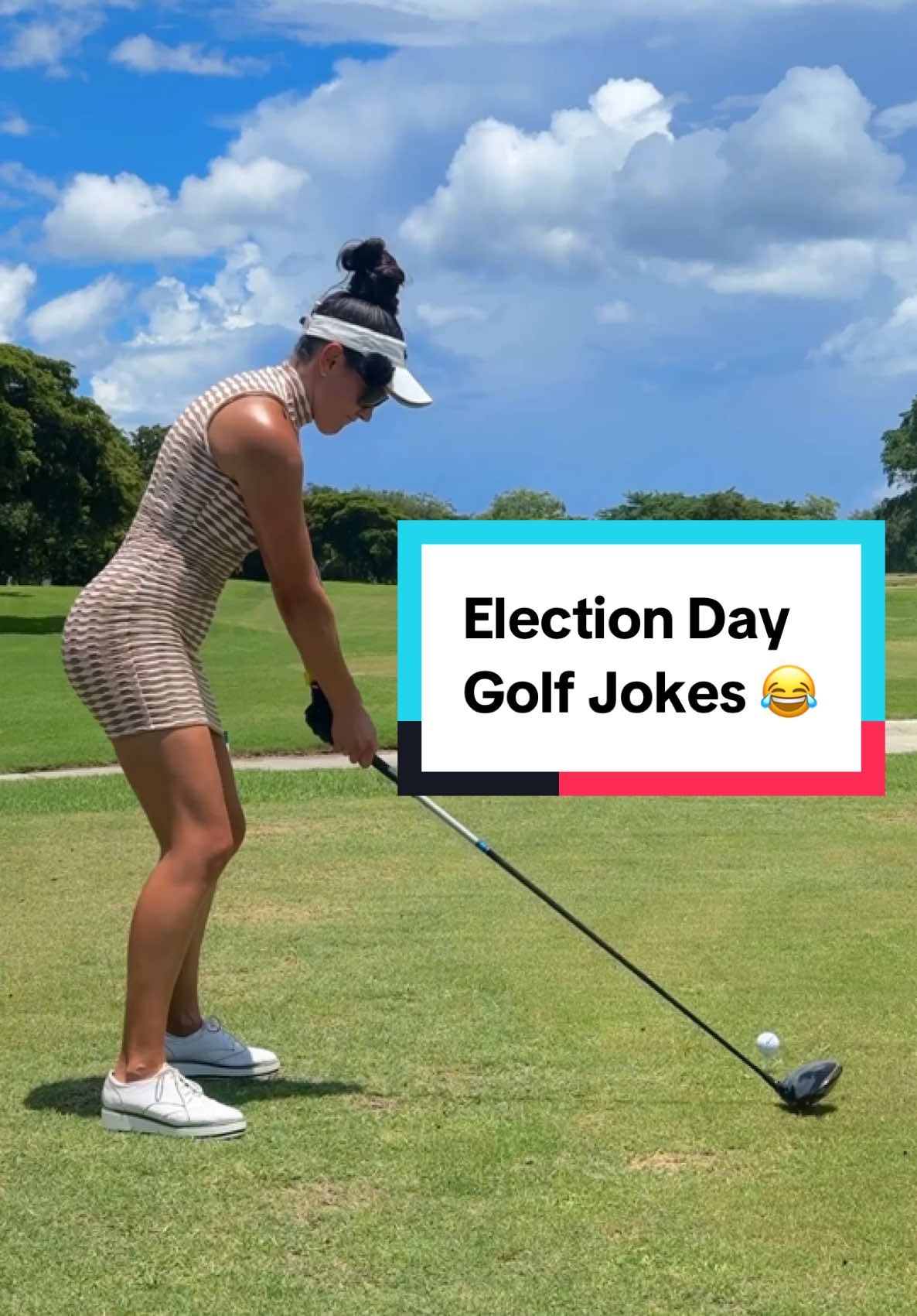 Trying to chip in some laughter on Election Day! Today’s game plan: avoid the rough, drive right past the stress and aim for the 19th hole early!😅 #ElectionDay #golfjokes #golfmemes #GolfSwing #golfgirls #GolfBabes #vote #electiondayjokes