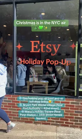 Christmas is in the NYC air❄️☃️ Enjoy shopping online with @Etsy , shopping in person in @Bryant Park NYC winter village and in person at @Macy’s holiday square!!! Affordable gifts that are made by artisans!! #christmas #nycshopping #nycchristmas 