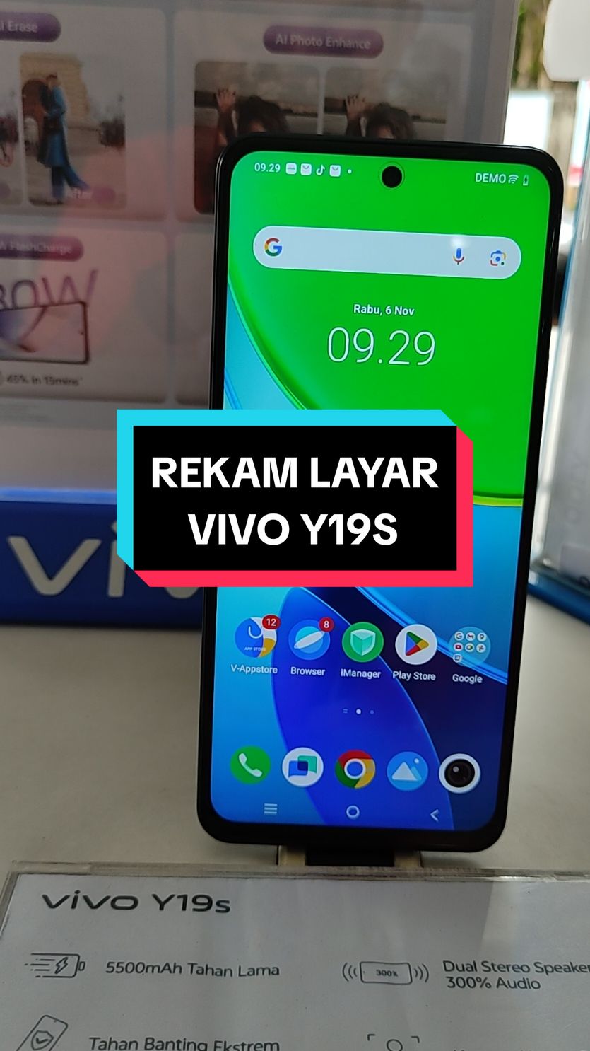 Caara rekam layar #vivoy19s 