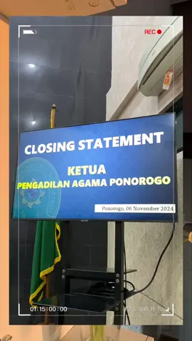 Closing Statement Ketua Pengadilan Agama Ponorogo. #MARI #badilagmahkamahagungri #pengadilanagama #ptasurabaya #pengadilanagamaponorogo #