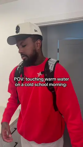 Warm water on cold school mornings always hits different 😭. Am I right? #fyp #school #funny 