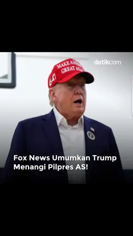 Media terkemuka Amerika Serikat (AS), Fox News, mengumumkan capres Partai Republik, mantan Presiden Donald Trump, sebagai pemenang pilpres tahun 2024 ini. Fox News dalam proyeksinya menyebut Trump telah meraup 277 suara elektoral, melampaui ambang batas yang dibutuhkan untuk memenangi pilpres. 