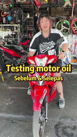 Testing motor oil, sebelum & selepas #motorcycle  #motor #motorbike  #synthetic 