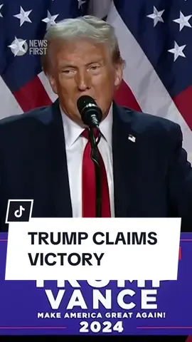 Donald Trump has addressed supporters in Florida, claiming victory in the US Presidential election after a remarkable day. Trump thanked ‘millions’ of Americans for victory on stage at his campaign HQ in Palm Beach, Florida, stating the win - which is all-but assured - will usher in a “golden age of America.” #10newsfirst #trump #donald #donaldtrump #us #usa #election #election2024 #kamalaharris #kamala #harris 