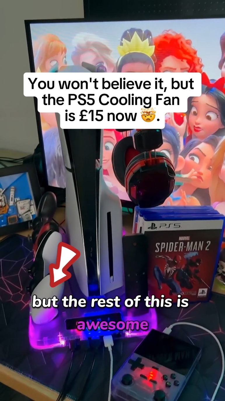 Charging/Cooling Station For PS5 #coolingstation #chargingstation #ps5 #console #dealsfordays #tiktokshopmademebuyit #tiktokshopblackfriday #tiktokshopcybermonday #spotlightfinds 