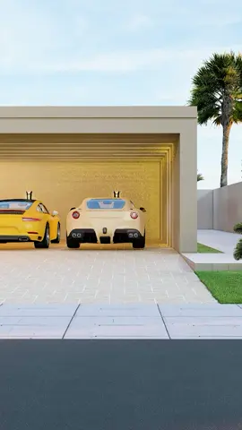 Modern Luxury design with Open Garage. #fypviral #homedecor #architecture #fypviralシ #viraltiktok #fypage #modernhome #luxuryhouse #fypviralシ 