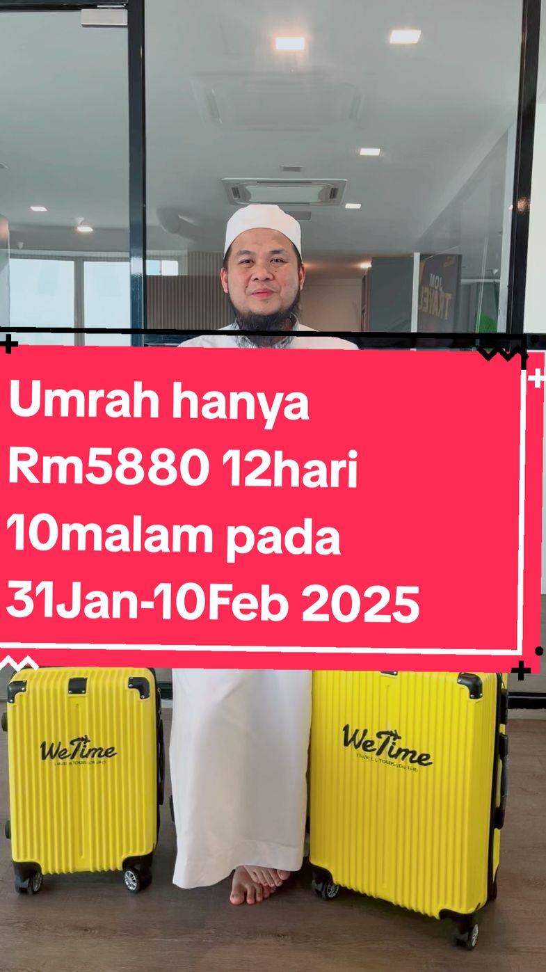 Umrah Rm5880. Jom siapa nak pergi tempat terhad. Daftar sekarang di link @wetimetravelandtours #wetimetraveltours #ebitlew #umrah2025 #fypシ #fyp 