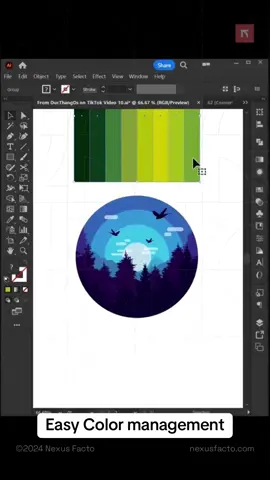 It is so easy to manage color on illustrator with these tips. #design #graphicdesign #illustrator #colors #illustratortutorial #tutorial #designer #graphic 