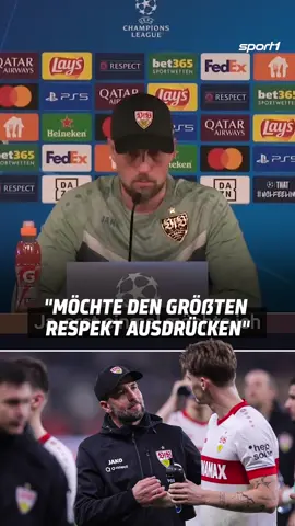 Vor dem Champions-League-Spiel gegen Atalanta Bergamo schwärmt Stuttgarts Trainer Sebastian Hoeneß von seinem Trainerkollegen Gianpiero Gasperini in höchsten Tönen.😌 #sport1 #sport1news #ucl #vfbstuttgart #fussball
