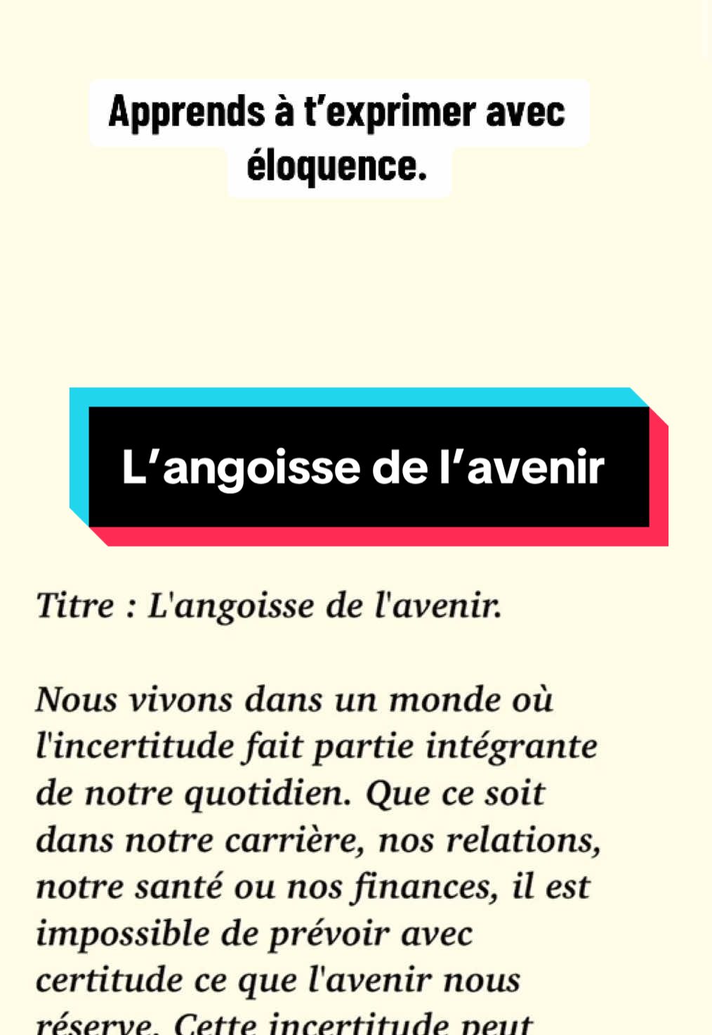 Ameliore ton élocution  #Apprendresurtiktok #clublecture #éloquenceplus #exerciceeloquence #lirerapidement #eloquencetexte #elocutionbiensexprimer #apprendreàbiensexprimer #eloquence #teleprompteur #testeeloquence 