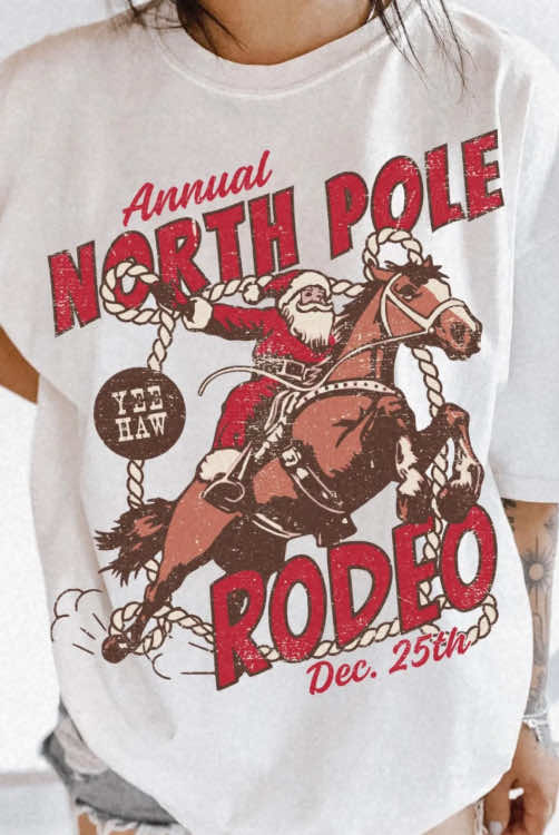 North Pole Rodeo Sweatshirt #shirt#clothes#clothing#tshirt#foryou#fyp#trending#viral#christmas#northpole 