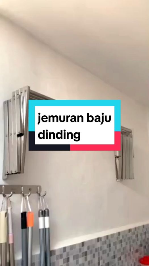 Jemuran baju Tempel dinding #puncak1111bigsale #jemuranbaju #jemuranlipat #jemuranstainless #belanjaditiktok 