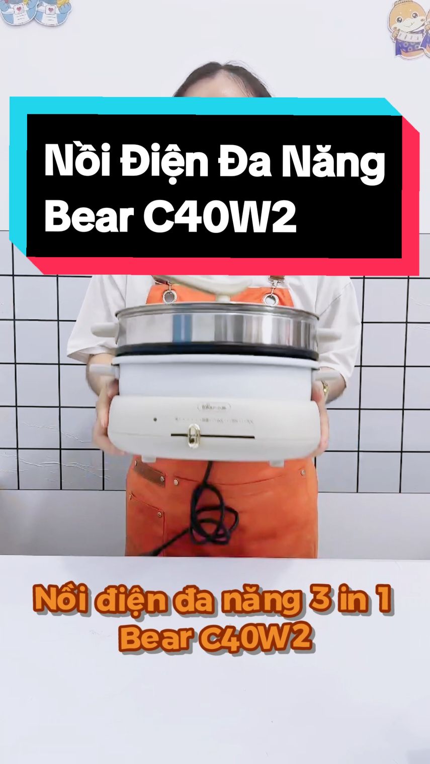 Nồi lẩu điện đa năng Bear C40W2 dung tích tận 4L với 3 bộ khay #bearstorevietnam #noilaudien #noilaudanang #noidiendanang #noidien3khay #noilaudienbear #dogiadungtienich #xuhuong 