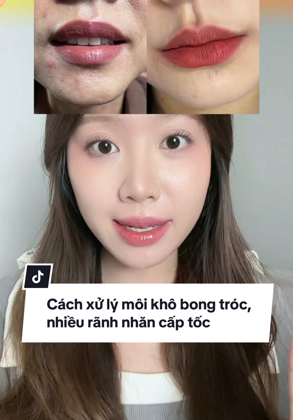Cách xử lý môi khô bong tróc, nhiều rãnh nhăn cấp tốc. Không cần dưỡng trước 1 đêm, lúc cần chỉ cần áp dụng cách như trong video là được luôn ✨ #janehere #janehereofficial #makeup #makeuptutorial #LearnOnTikTok #makeupcanhan #thuvienmakeup #belif #cnp #beyond #glintlipcerin #lipcerin #duongmoi 