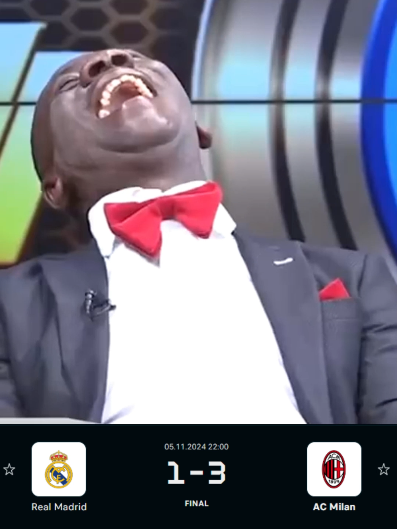 Football Memes: Akrobeto reacts to Real Madrid defeat vs AC Milan #fyp #akrobeto #footballtiktok #memestiktok #footballmemes #Soccer #laugh #funnymoments
