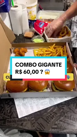 vcs nao estavam preparados pro valor desse combo ne!? #surprise #combos #burger #lanche #hamburger #fritas #entretenews 