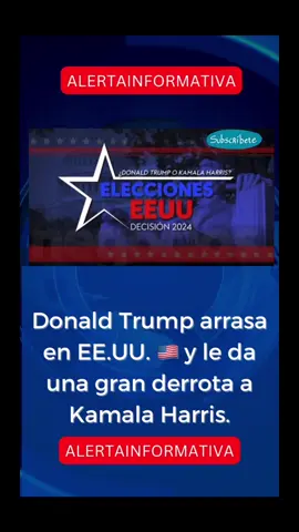 #TrumpArrasa #EleccionesEEUU #VictoriaTrump #KamalaDerrotada #Trump2024 #PolíticaEEUU #VotoAmericano #ResultadosEEUU #Elecciones2024