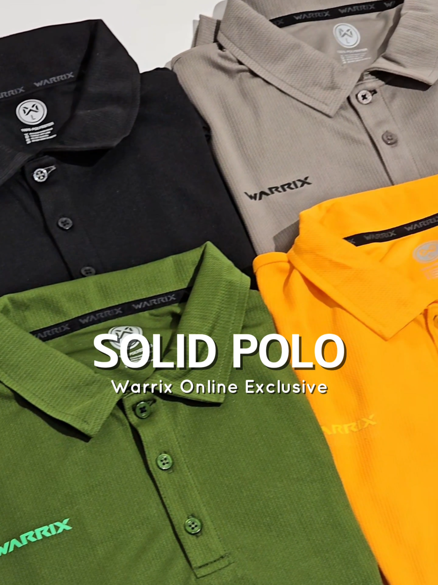 Solid Polo Online Exclusive มีให้เลือกทั้งหมด 4 สี สีดำ สีเทา สีส้มและสีเขียว ใครชอบสีไหน สามารถสั่งซื้อได้เลย จำหน่ายแล้ววันนี้ที่ warrixthailand ทุกสี ทุกไซส์เลย🫶✨ . #warrix #warrixthailand  #ของแท้ต้องwarrixofficial #โปโล #เสื้อโปโล  #TikTokLooks #TikTokFashion