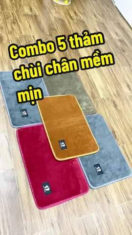 Combo 5 thảm lông chùi chân mềm mịn chống trượt #thamchan #thamchanchongtruot #thamchuichan #giadinh #giadung #loan_xjnh 