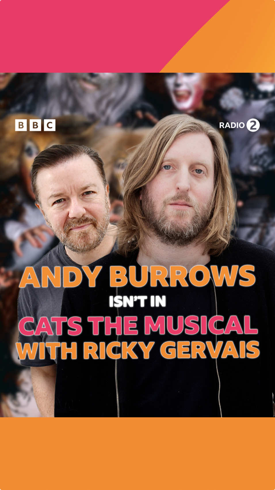 Andy Burrows ISN’T in the Cats musical with Ricky Gervais… 😂 Listen to Andy and Edith on BBC Sounds  #andyburrows #razorlight #edithbownan 