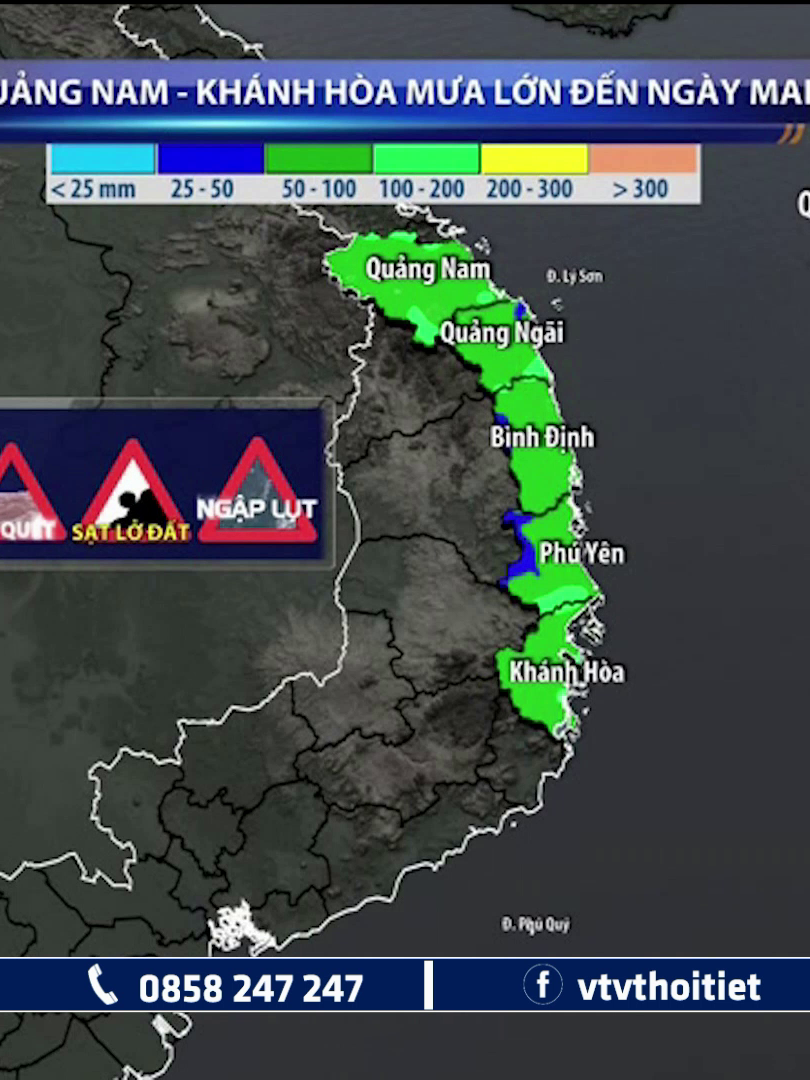 Quảng Nam đến Khánh Hòa mưa lớn đến ngày mai | VTVWDB