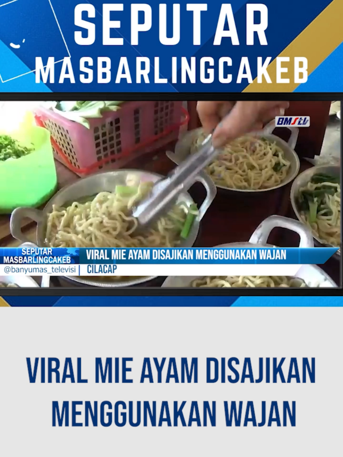 TIKTOK VIRAL MIE AYAM DISAJIKAN MENGGUNAKAN WAJAN #berita #news #fyp