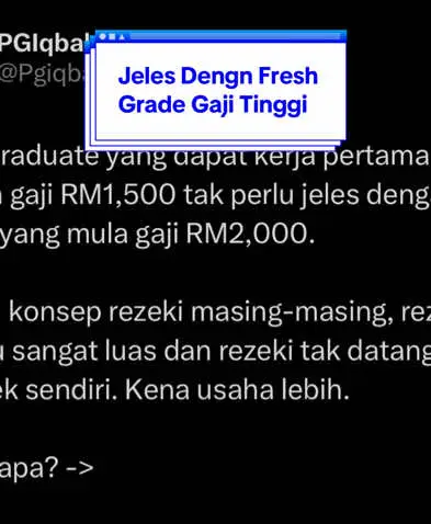 Tak perlu kita terasa kalau gaji kawan RM2000, tapi gaji kita RM1500. Setiap orang ada rezeki masing-masing, yang penting kita usaha untuk tambah nilai hidup kita. Kadang-kadang, pendapatan sampingan boleh jadi penyelamat – jual barang online, buat freelancing, atau cuba pelaburan bijak seperti simpanan emas. Cari peluang yang sesuai, dan dengan usaha yang konsisten, insyaAllah rezeki kita pun akan bertambah.