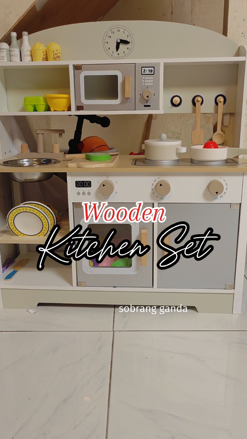 Wooden Kitchen Play Set. 😍 Kung over na sa gadgets mga anak mo , this for you . 🎁 #woodenplayset #kitchenset #giftideas #woodenkitchenset #playset #perfectgift 