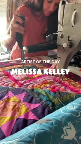 Meet our artist of the day: Melissa Kelley! She transforms quilts with stunning edge-to-edge patterns, blending art and precision in every stitch. ✨ @Sew Shabby Quilting  #quilting #art #crafts #quiltingfabric 