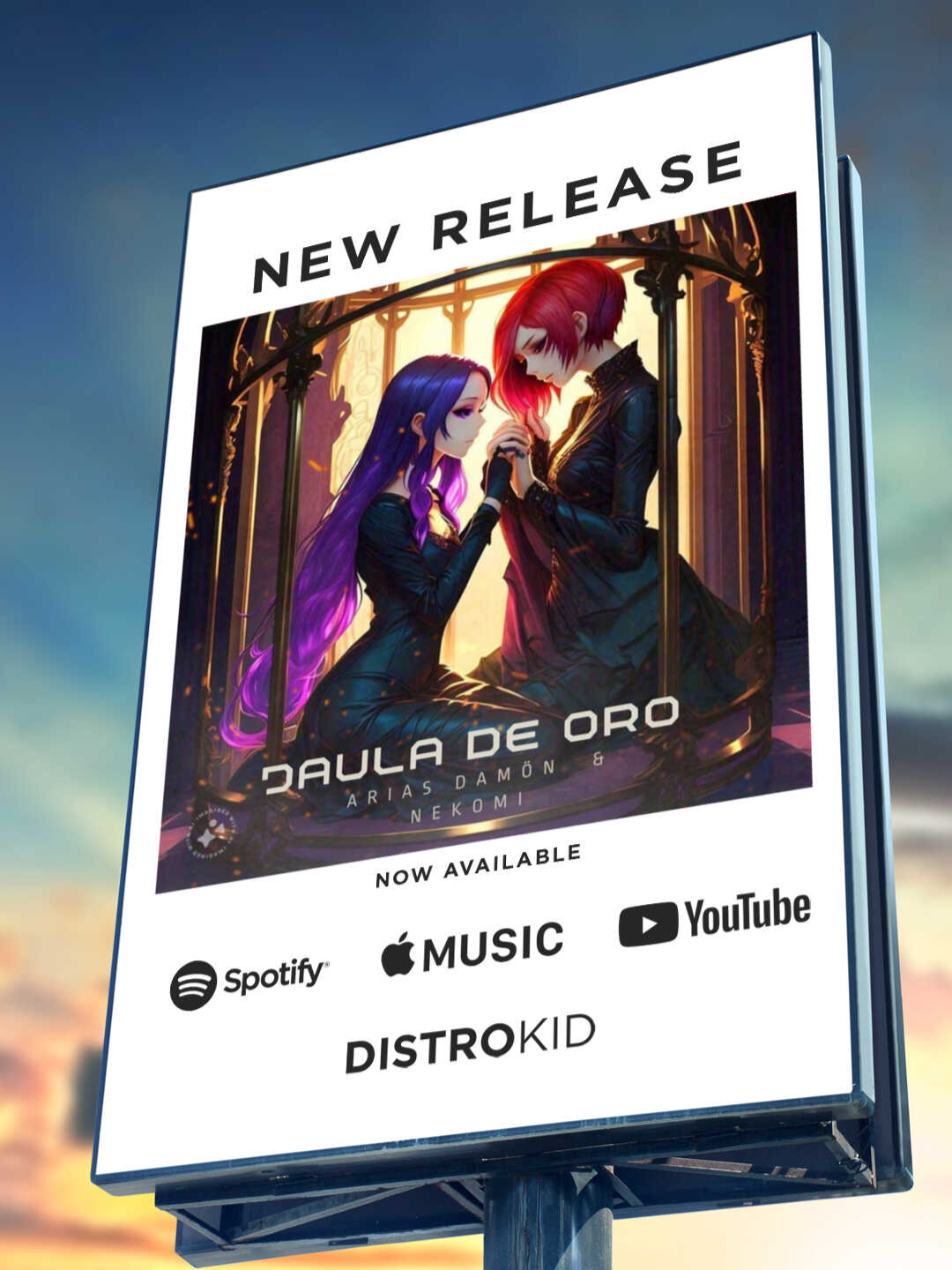 Canción ya disponible en YpuTube y demás plataformas musicales Jaula de Oro - Arias Damön & Nekomi Idol @nekomi_idol  #vtuber