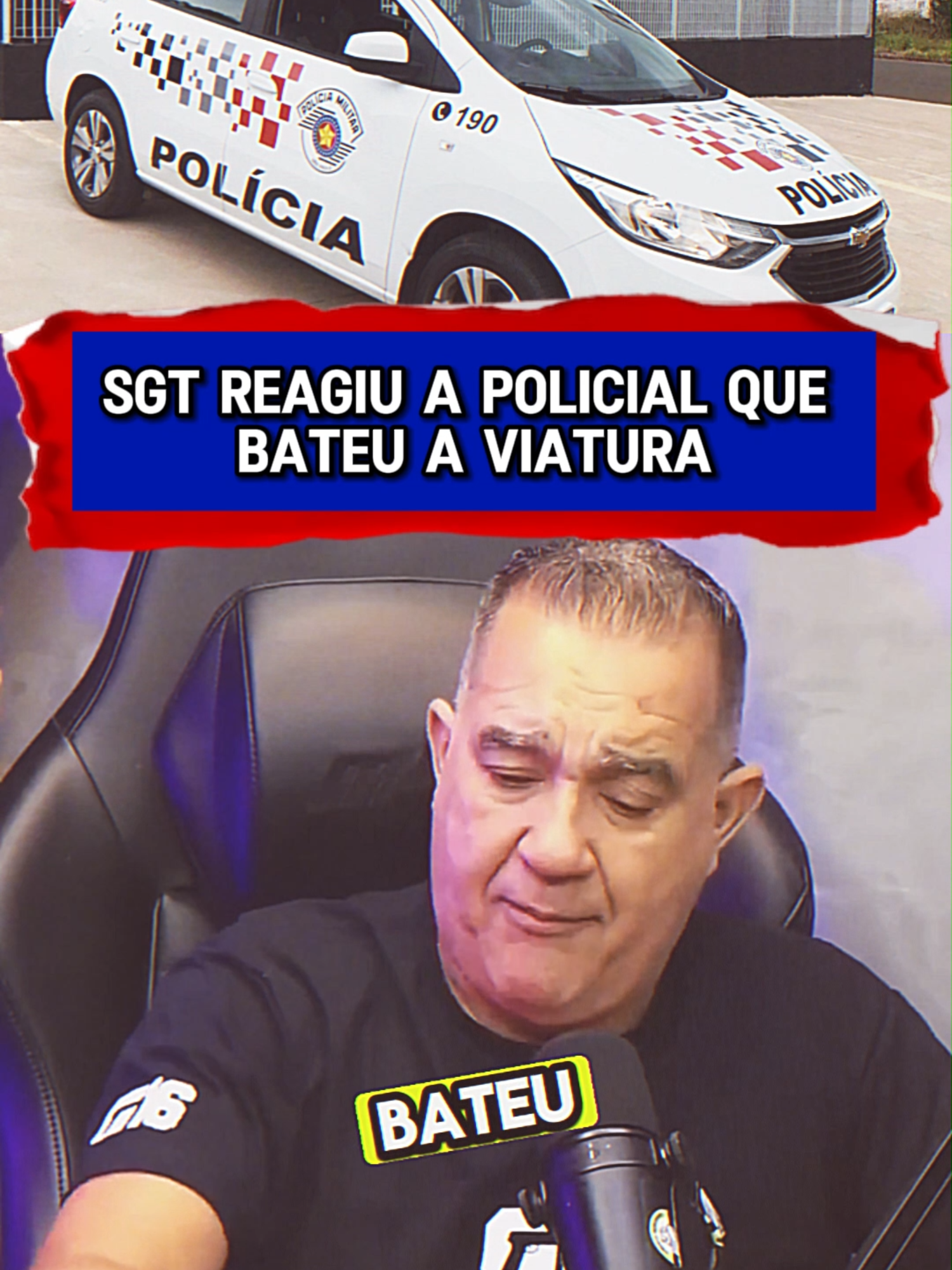 SGT REAGIU A POLICIAL QUE BATEU A VIATURA  #policia #acidente #globo #policiamilitar