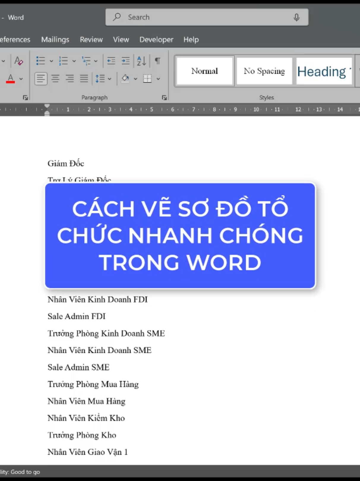 Cách tạo sơ đồ tổ chức trong Word chỉ trong 5s #LearnOnTikTok #word #wordtips #tinhocvanphong #xuhuong #tinhocvuii #excel #powerpoint #office