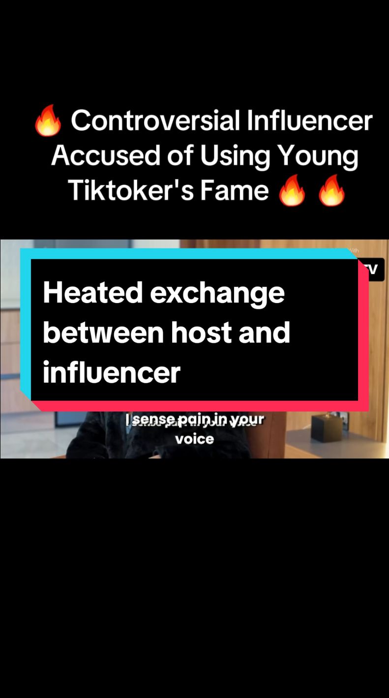 Heated exchange between host and influencer over accusations of using a young Tiktoker's fame. Intense debate on ethics and authenticity in the influencer industry. #InfluencerDrama #FameSteal #SocialMediaControversy #jarvis #peller 