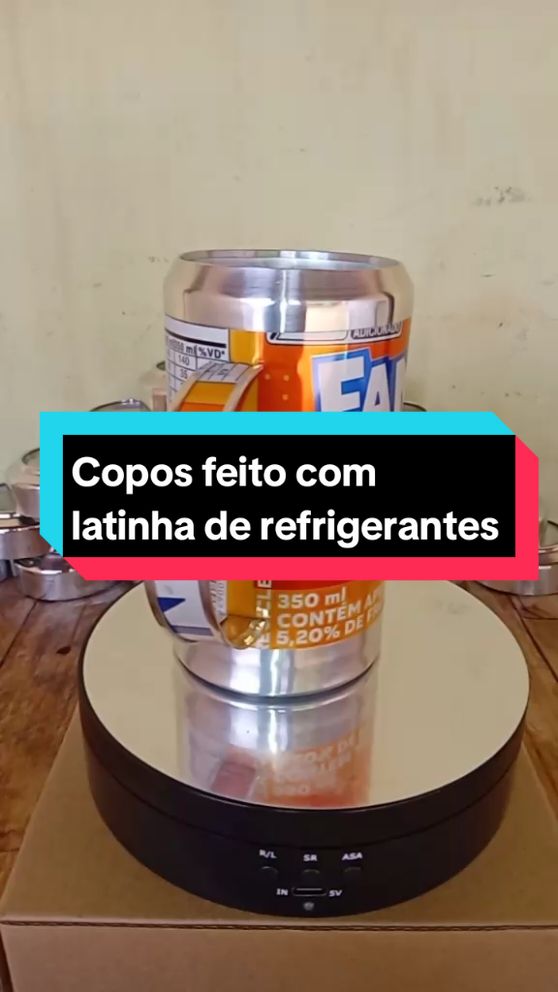 Artesanato Soares  Copos feito com latinha de refrigerantes 