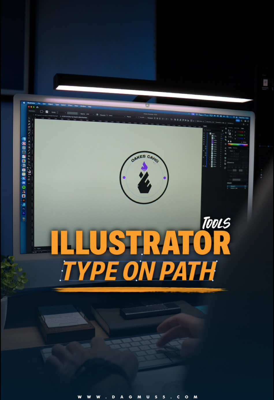 Type on path Illustrator tip!  #logodesigner #illustrator #designtips 