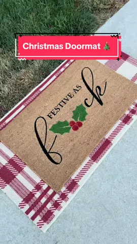 Christmas Doormat 🎄 #christmas #christmasdoormat #doormat #DIY #diydoormat #christmasdecor #doormats #SmallBusiness #utah #festive #festiveaf #christmastime #homedecor #handmade #decor #diyproject #diycraft #diyhomedecor #christmasdiy #customdoormat #painting 