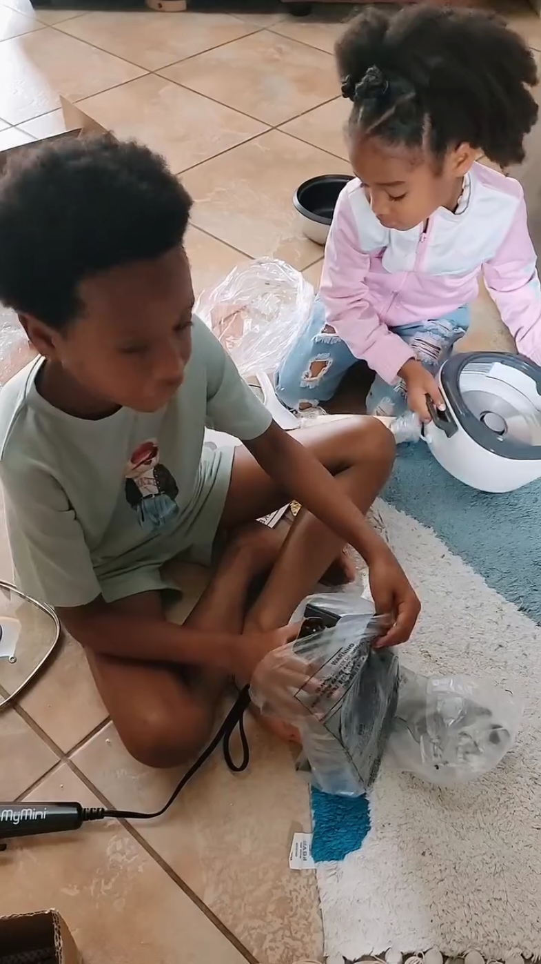 Today, I surprised the children with their own rice cooker and mini skillet.  Aj immediately wanted to make rice with mushrooms and wanted the rice to be yellow.  Our functional kitchen is now complete.  We have running water, lights, and fridge.  Now the children have kitchen appliances so they can cook.  Watch til the end to see what Aj made.  #minikitchen  #smallkitchen  #functionalkitchen  #kidscooking  #montessori  #amazonfind  #kitchengadgets  #kitchenappliances #ricecooker  #kitchenupgrade  #kidsfunctionalkitchen  #functionalkitchenforkids 