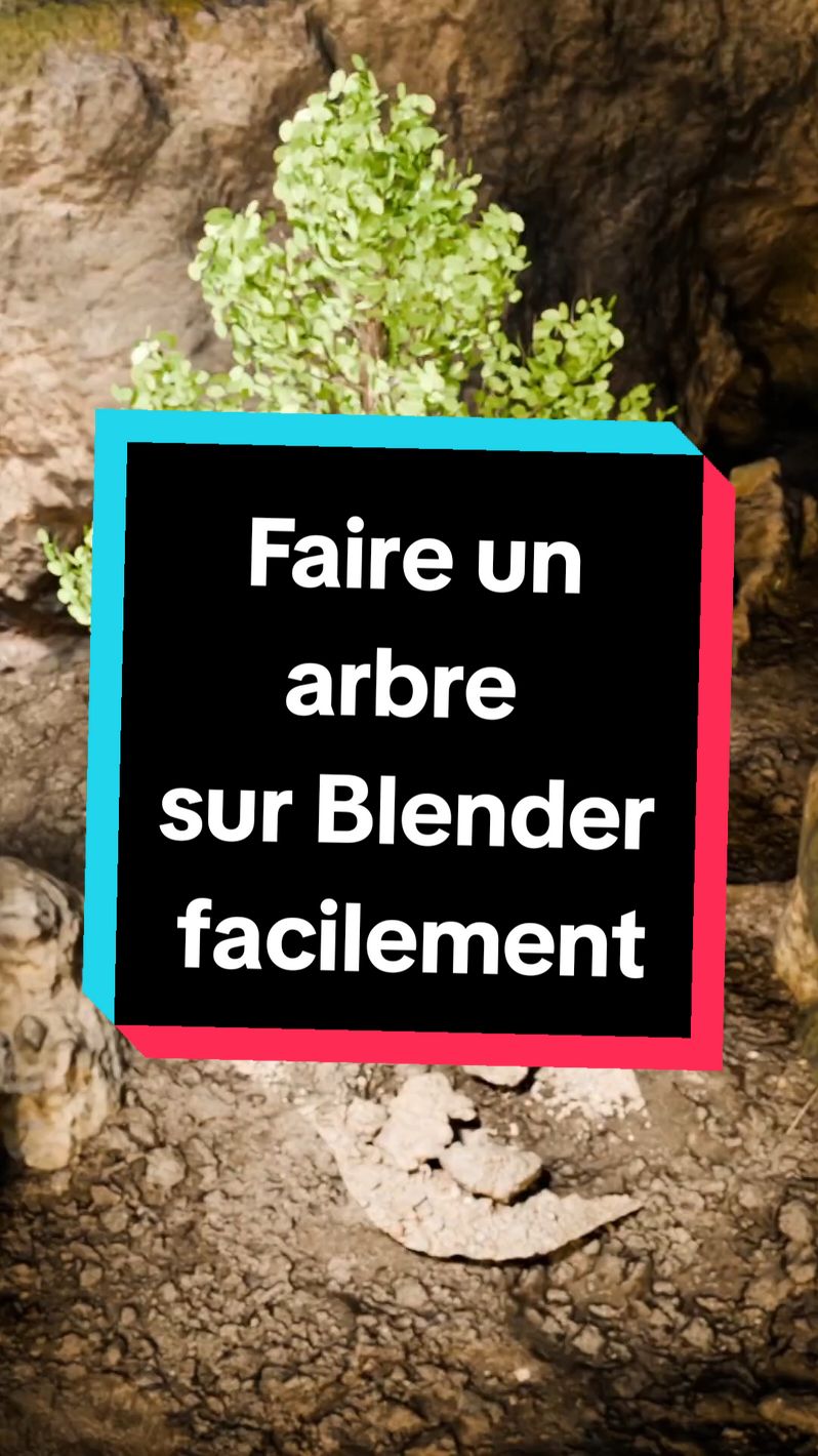 Faire un arbre sue Blender facilement. #blender #3D #tutoblenderfr 