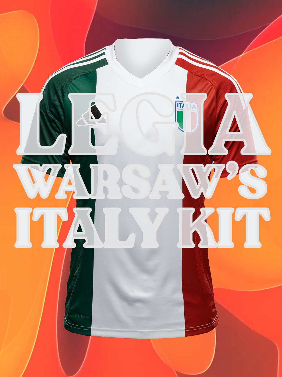 Legia Warsaw's new fourth kit is here, and people have been comparing it to the Italian flag... here's how it would look if it was an Italy shirt! #FootballShirts #FootballKits #SoccerJerseys