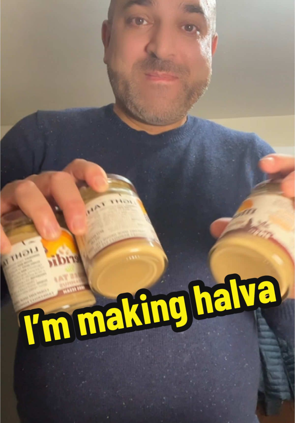 I am making homemade halva. You only need tahini, sugar and vsnila extract #Halva #HomemadeHalva #VladimirFlitar  