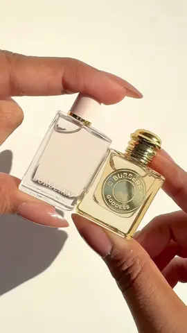 Isn’t this @burberrybeauty mini perfume set the cutest? I love collecting mini perfumes and when i saw this set, I just couldn’t hold myself and i had to buy it. Plus both these perfumes absolutely amazing. I am obsessed with both of them. Burberry her🍓 Notes: Dark berries, jasmine, Musk - amber Burberry goddess 👑💛 Notes: Vanilla Infusion, Vanilla Caviar, Vanilla Absolute #miniperfume #burberryher #burberrygoddess #perfumetiktok #perfumecollection #fragrancelover #smellgoodfeelgood #fragrancereview #CapCut #sephorasale #sephoraholidayset #giftset 